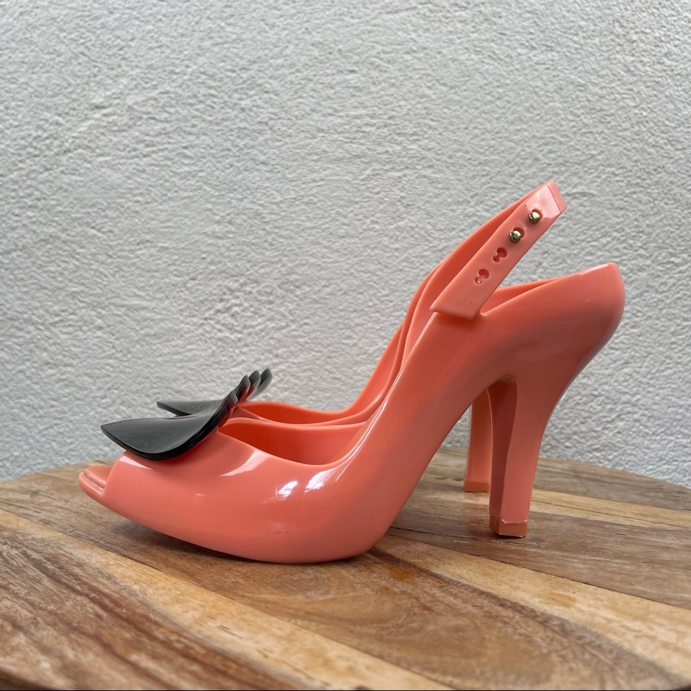 SOLD l Vivienne Westwood Anglomania Novelty Jelly Heart Peep Toe Pinup Heels - Picture 4 of 15